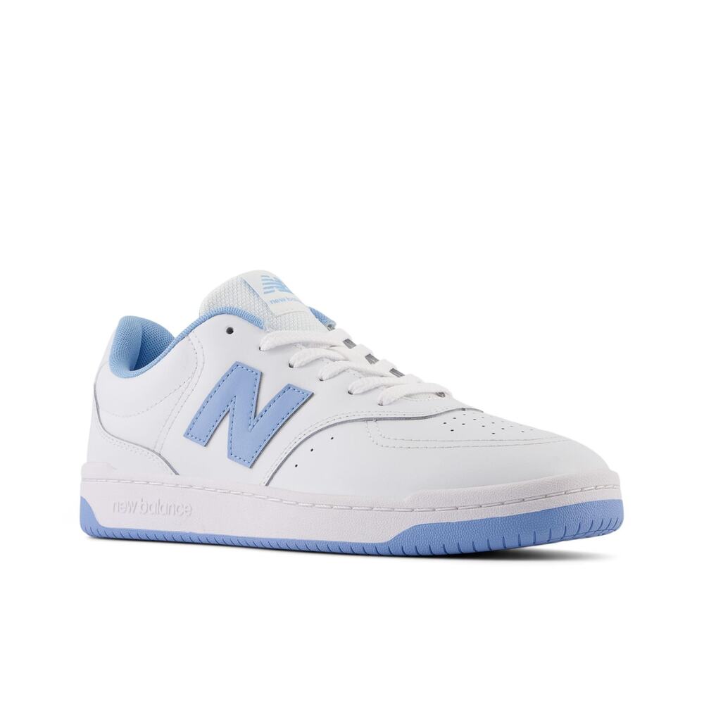NWT New Balance Men's BB80 V1 Court Sneaker, White/Light Blue, 7 M